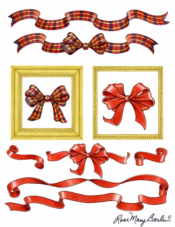 RMB – Christmas – Ribbons and Bows © Rose Mary Berlin