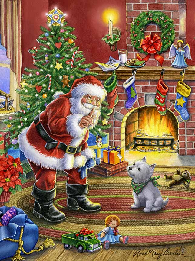 RMB – Christmas – Shhh Santa 3 © Rose Mary Berlin