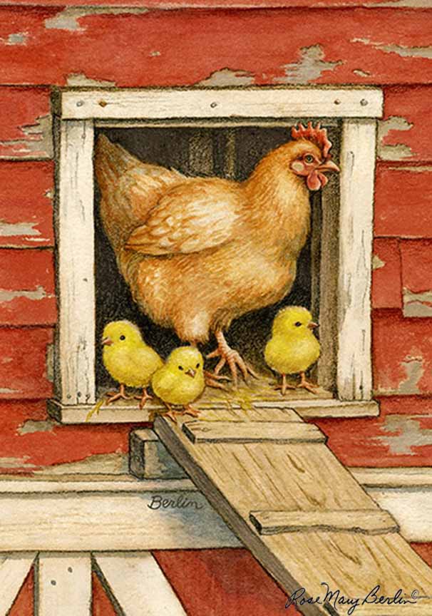 RMB – Farm – Hen and Chicks © Rose Mary Berlin