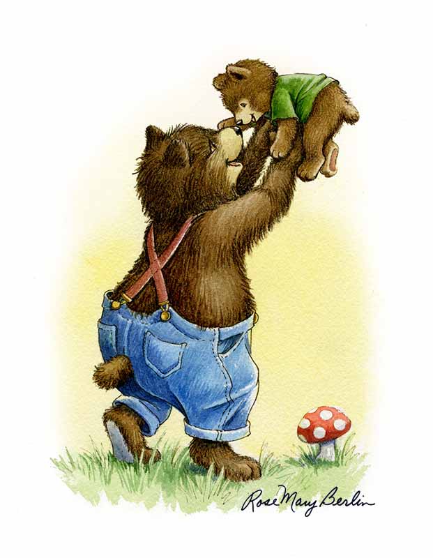 RMB – Kids Illustration – Papa Bear Cub © Rose Mary Berlin