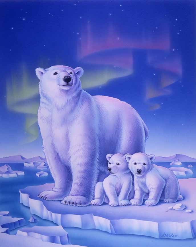 RMB – Wildlife – Polar Bear Family © Rose Mary Berlin