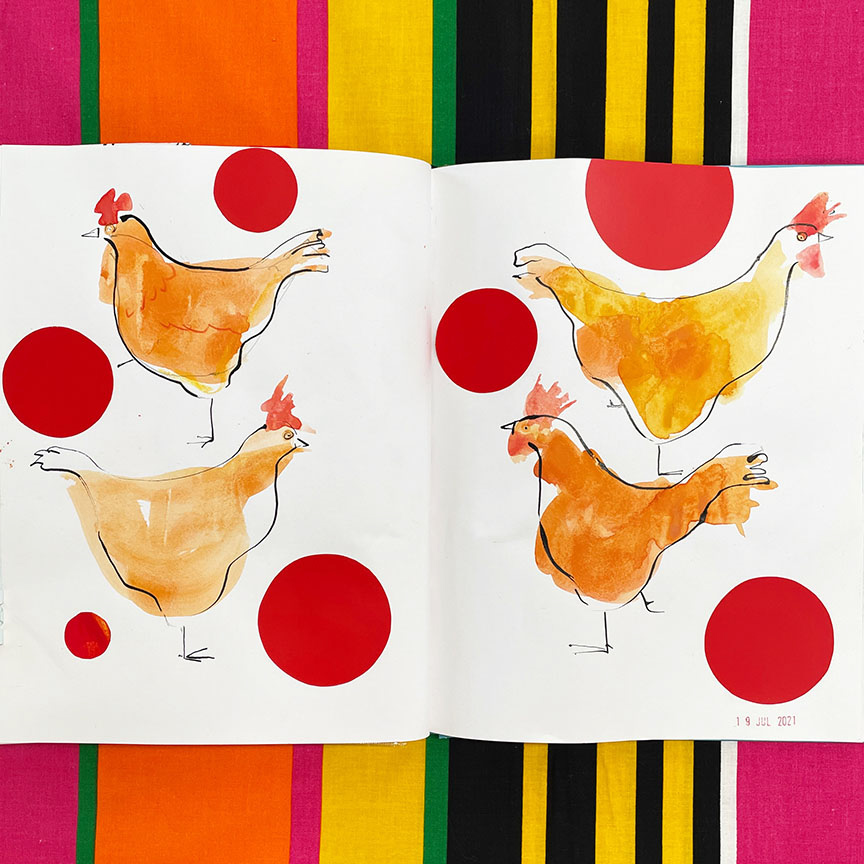 SD – Animals – Chicken Collage © Shelley Davies