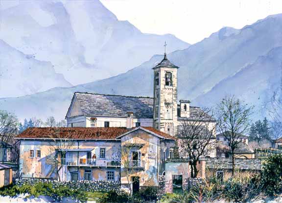 SM – Alpine Village with Church © Stan Myers