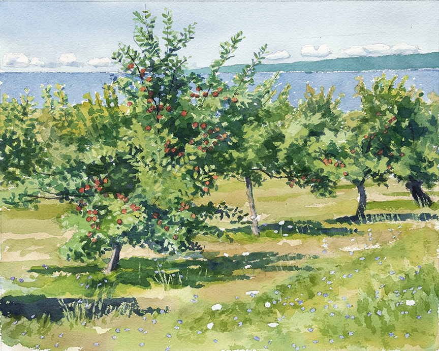 SM – Apple Trees, Little Traverse Bay, Study © Stan Myers