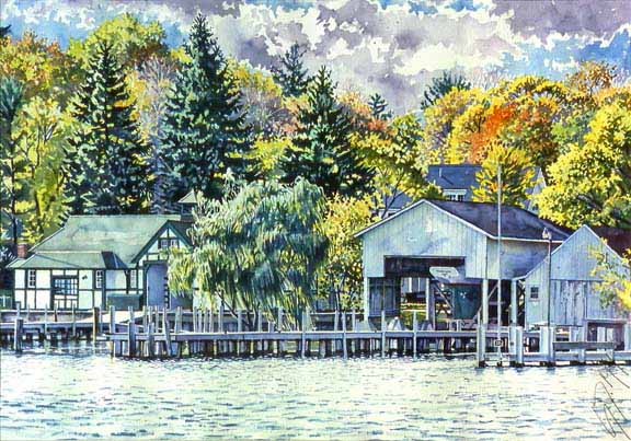 SM – Boat House with Cottage © Stan Myers