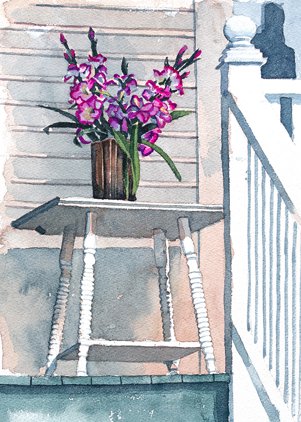SM – Gladiolas on the Porch, Bay View, Study © Stan Myers