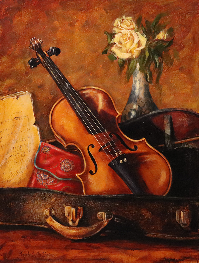 ATT – Still Life – Roses and Violin © Angela Trotta Thomas