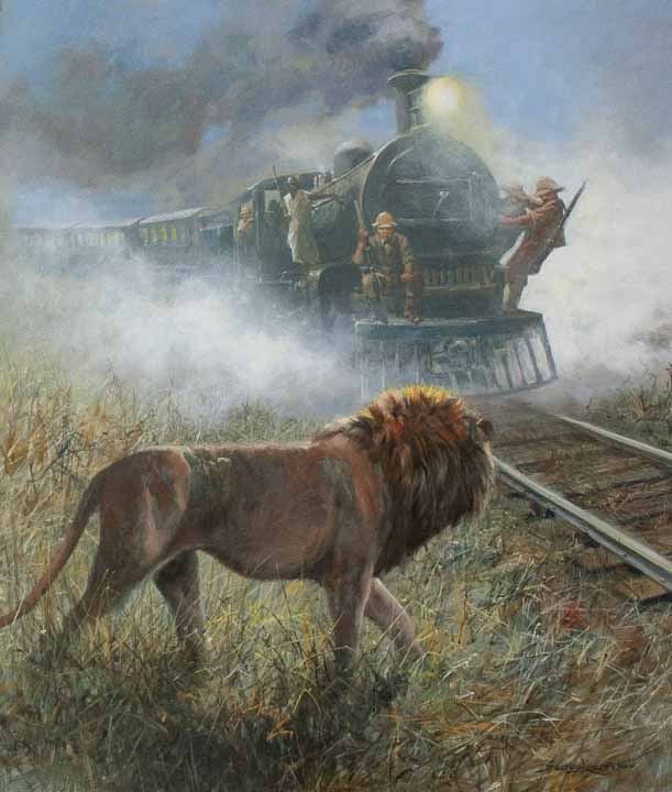 JSL – Historic Hunts, Africa – Lion on the Line © John Seerey-Lester