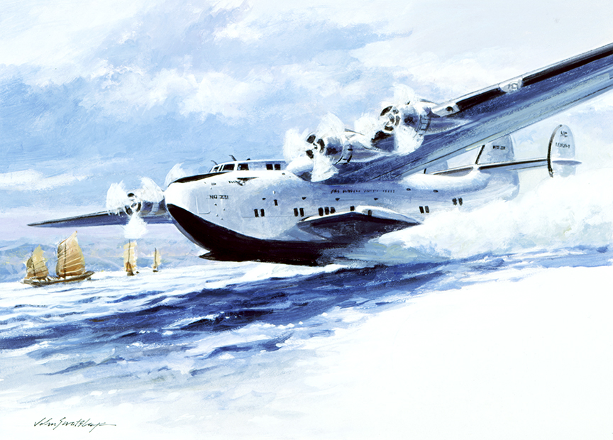 WRSH – China Clipper Ship – Seaplane by John Swatsley B11375 © Wind River Studios Holdings, LLC