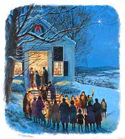 WRSH – Christmas – Christmas Carolling Outside Church by Crawford B05968 © Wind River Studios Holdings, LLC