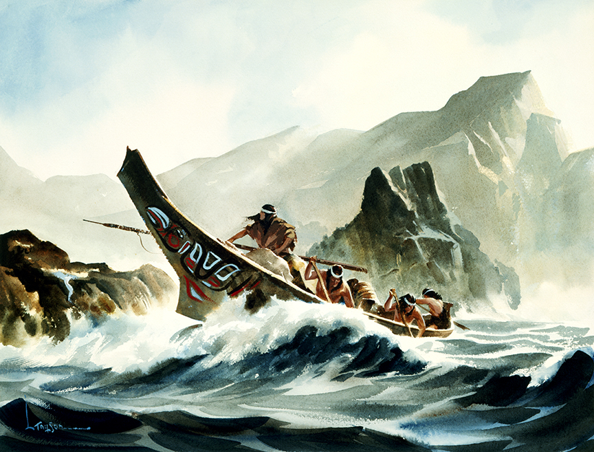 WRSH – Indians of the Northwest – One Canoe by Lyle Tayson B05946 © Wind River Studios Holdings, LLC
