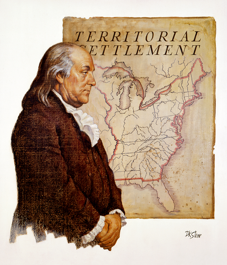 WRSH – Portraits – Benjamin Franklin Treaty of Paris 1783 by David K Stone B08117 © Wind River Studios Holdings, LLC