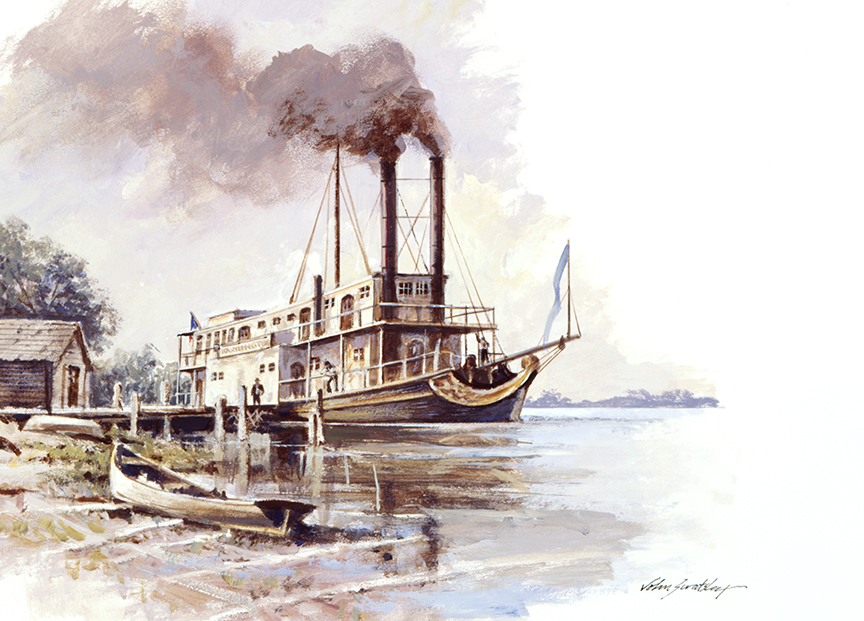WRSH – Steamboat – George Washington 1816 by John Swatsley B11871 © Wind River Studios Holdings, LLC