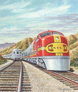 WRSH – Trains – Art Deco Train Santa Fe Chief by Craig Thorpe B16466 © Wind River Studios Holdings, LLC