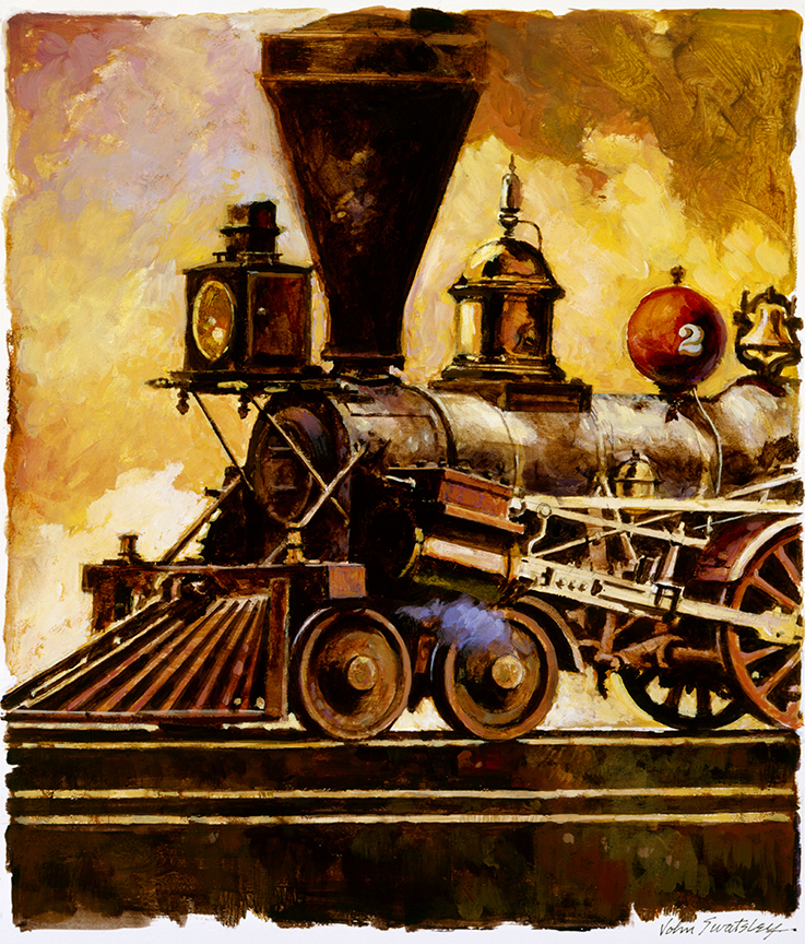 WRSH – Trains – Canadian Steam Engine Locomotive by John Swatsley B08329 © Wind River Studios Holdings, LLC