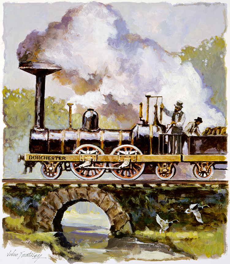 WRSH – Trains – Dorchester Steam Engine Locomotive by John Swatsley B08330 © Wind River Studios Holdings, LLC