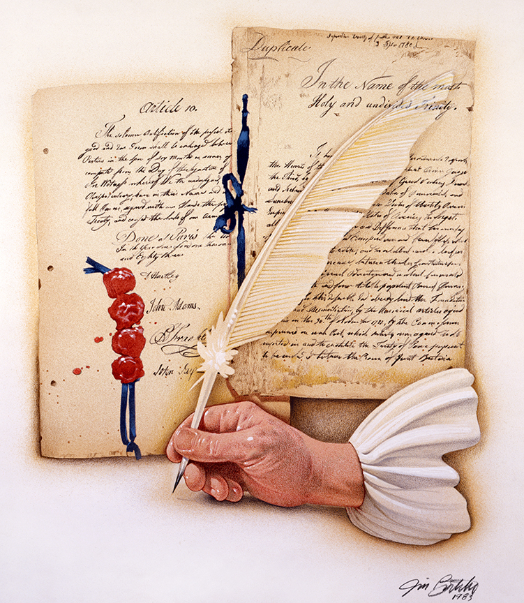 WRSH – Treaty of Paris Document and Pen by David K Stone B08352 © Wind River Studios Holdings, LLC