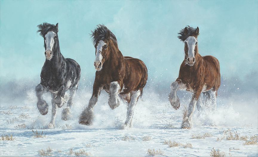 KP – Horses Running in the Snow © Kim Penner