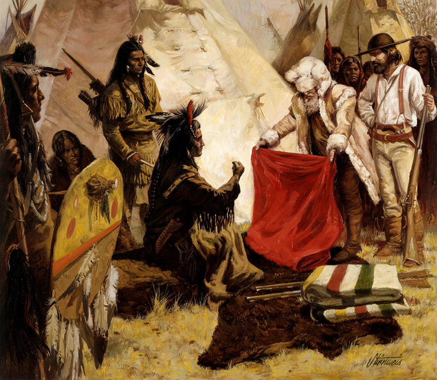 WRS – Indians Trading Buffalo Robes with Settlers by Shannon Stirnweis B07678 © Wind River Holdings, LLC