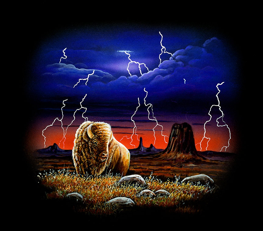 ABH – 4Animals, Black, Bison 00072 © Art Brands Holdings, LLC