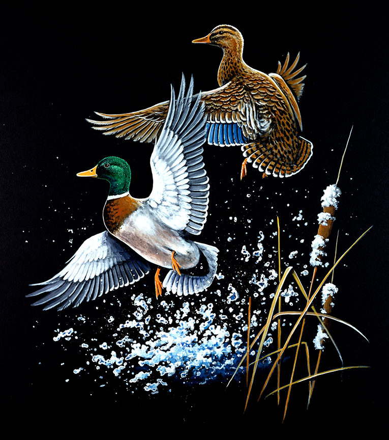 ABH – 4Animals, Black, Mallards 00074 © Art Brands Holdings, LLC