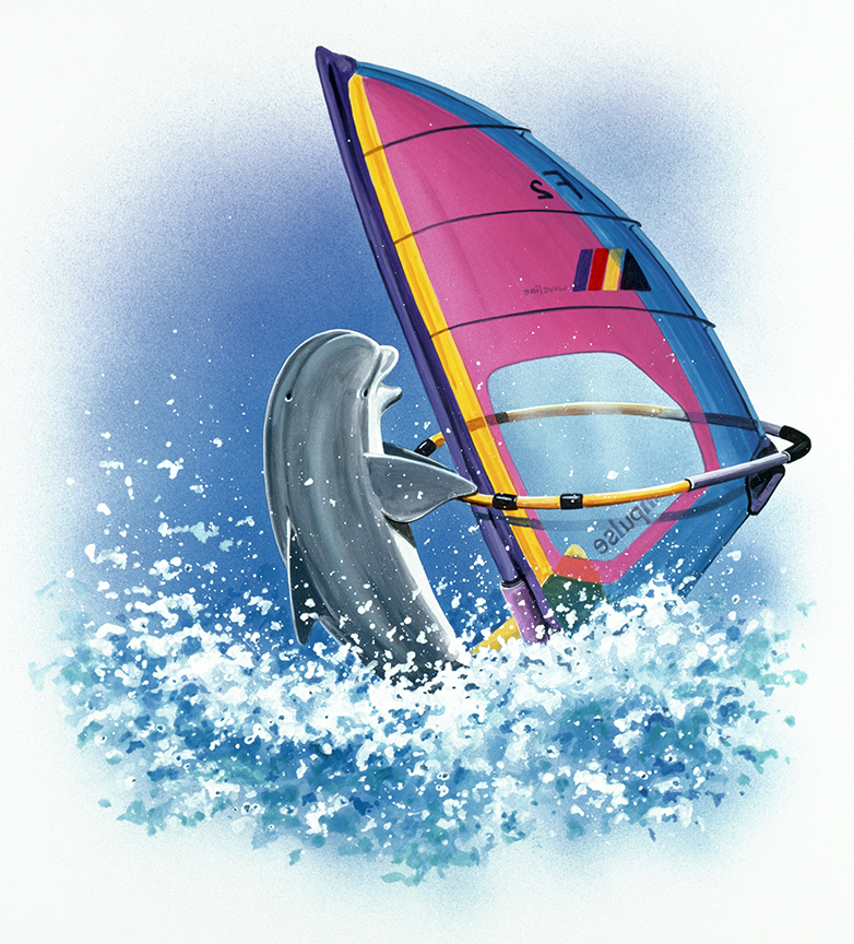 ABH – 4Animals, Dolphin Sailing, Reverse 03804 © Art Brands Holdings, LLC