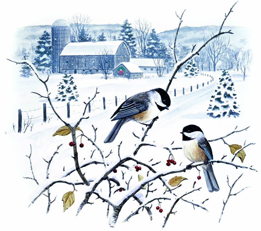 ABH – 6Songbirds, Chickadees, Landscape 01399 © Art Brands Holdings, LLC