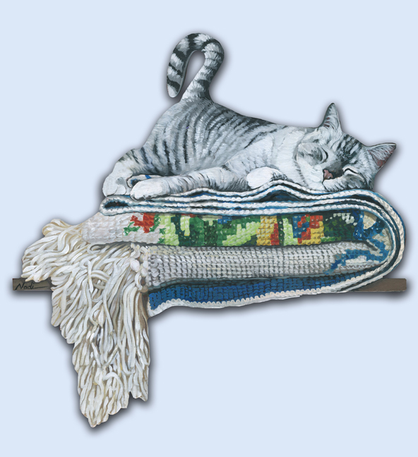 NS – Cat – 21-214 Cat on Blanket © Nadi Spencer