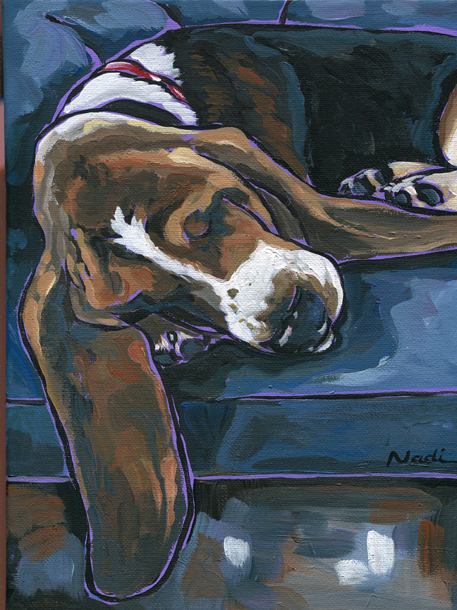 NS – Dogs, Basset Hound – 14-52 Melissa’s Basset 12×9 © Nadi Spencer