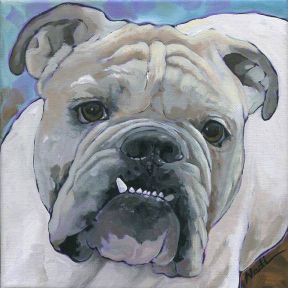 NS – Dogs, Bulldog – 19-353 Finnegan 10×10 © Nadi Spencer
