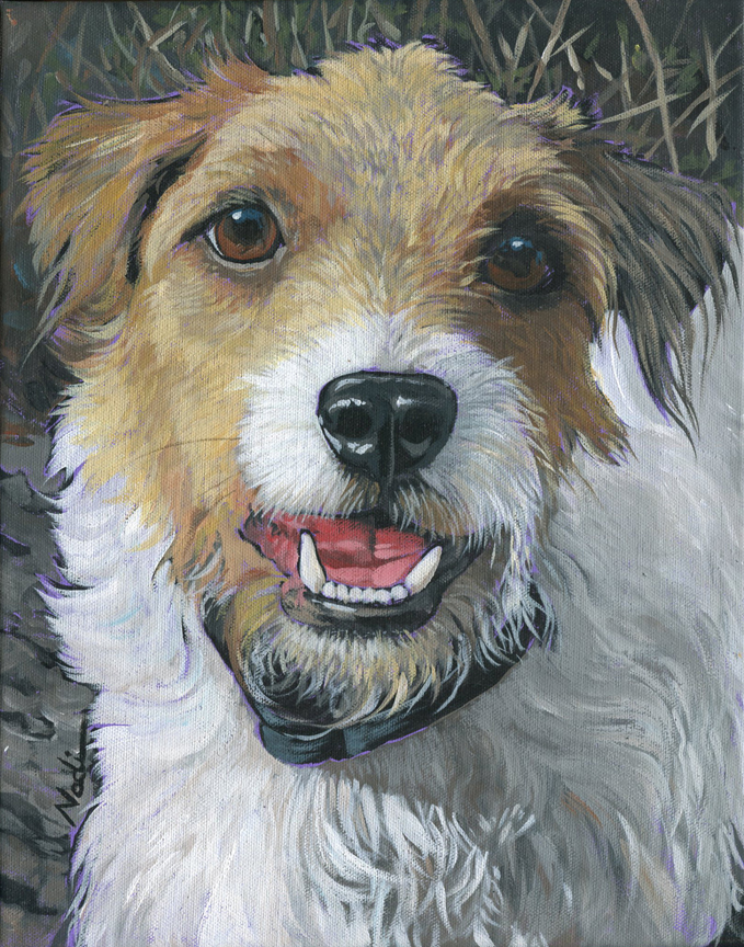 NS – Dogs, Jack Russel Terrier Broken – 21-155 Hitch 14×11 © Nadi Spencer