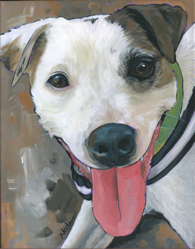 NS – Dogs, Jack Russel Terrier Smooth – 21-65 Ocho 14×11 © Nadi Spencer