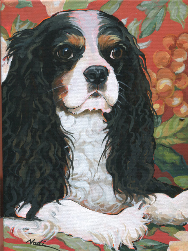 NS – Dogs, King Charles Spaniel, Toy – 18-124 Bailey 12×9 © Nadi Spencer