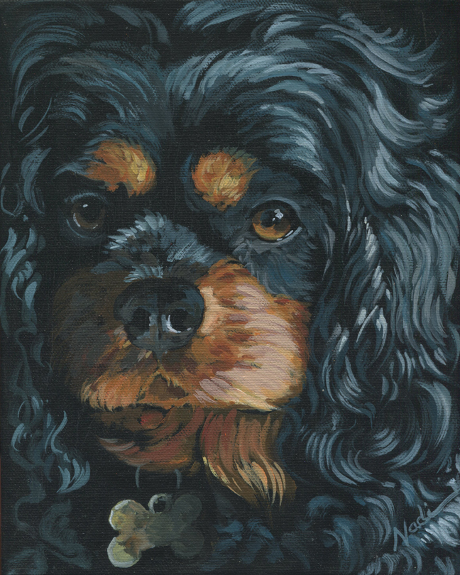 NS – Dogs, King Charles Spaniel, Toy – 19-188 Que 12×9 © Nadi Spencer