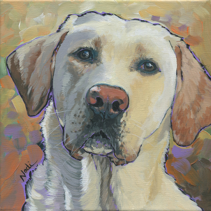 NS – Dogs, Labrador Retriever – 17-238 Yellow Lab 10×10 © Nadi Spencer
