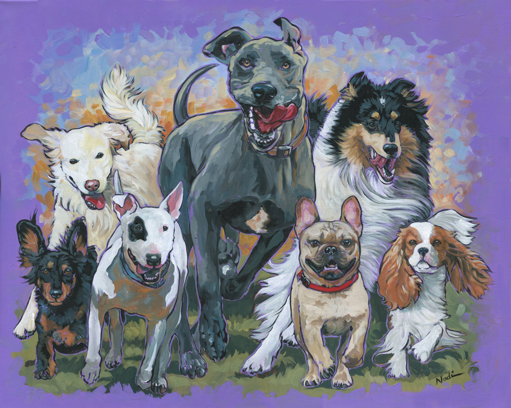 NS – Dogs Multi – 16-156 Poster A 17×22 © Nadi Spencer