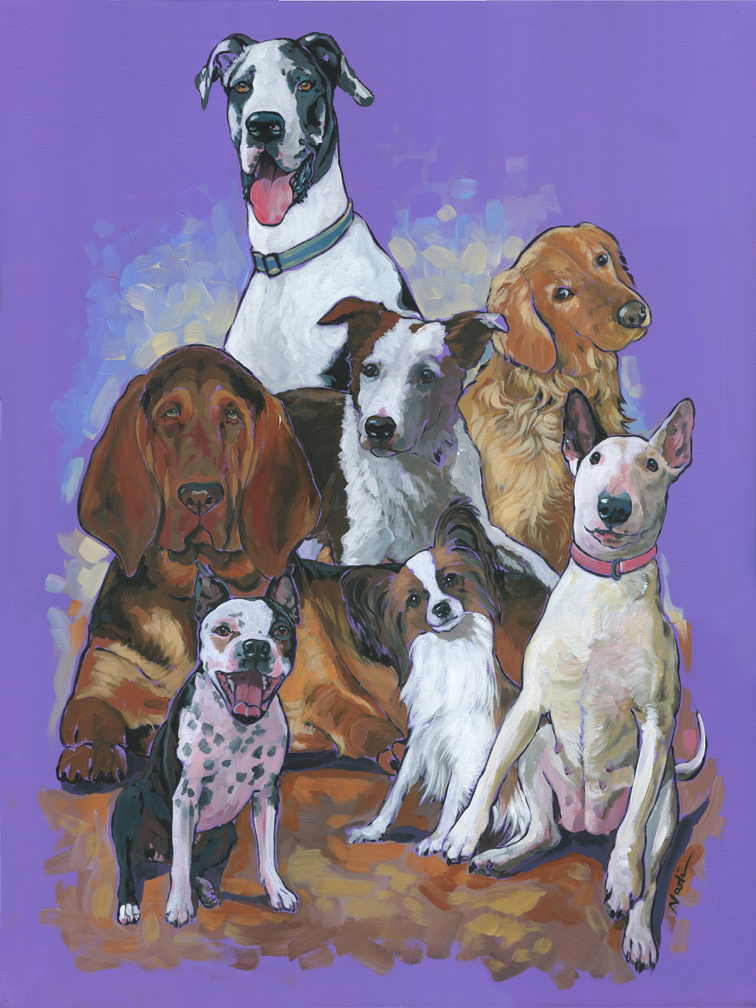 NS – Dogs Multi – 16-160 Poster B 18×24 © Nadi Spencer