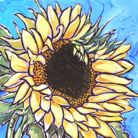 NS – Floral – 13-10 Sunflower #3, 8×8 © Nadi Spencer
