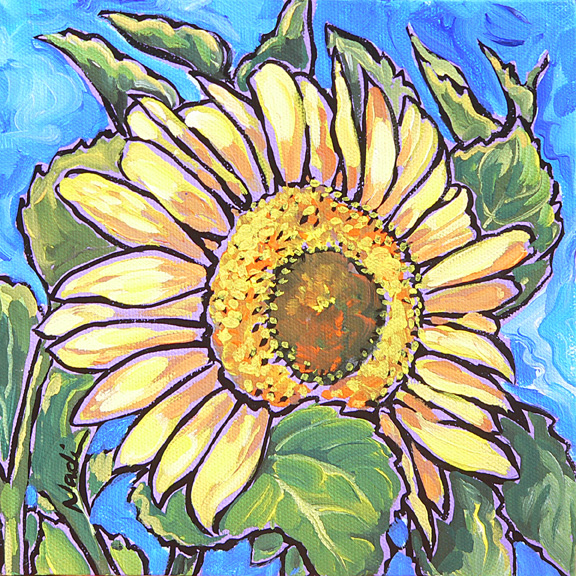 NS – Floral – 13-14 Sunflower #7, 8×8 © Nadi Spencer