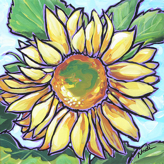 NS – Floral – 13-9 Sunflower #2, 8×8 © Nadi Spencer