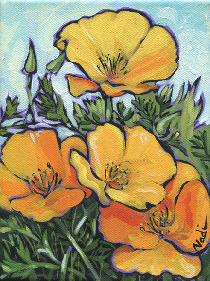 NS – Floral – 16-69 Poppies 8×6 © Nadi Spencer