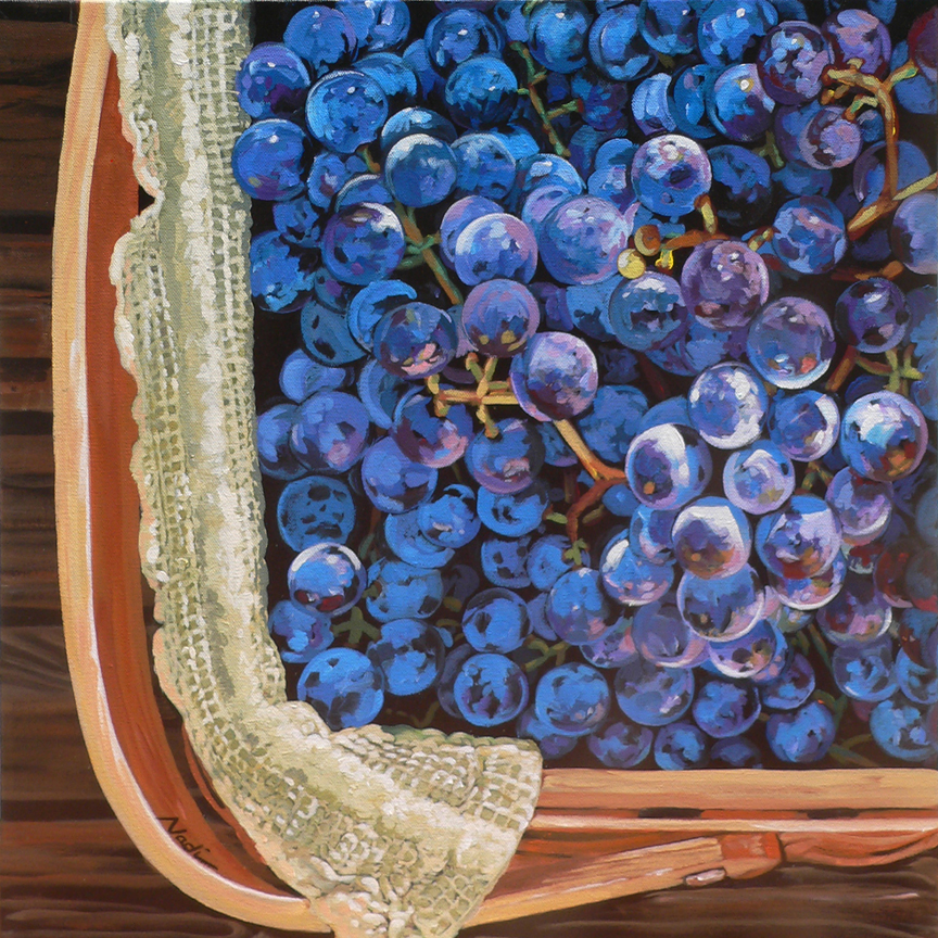 NS – Fruits and Veggies – 15-125 Grapes 14×14 © Nadi Spencer