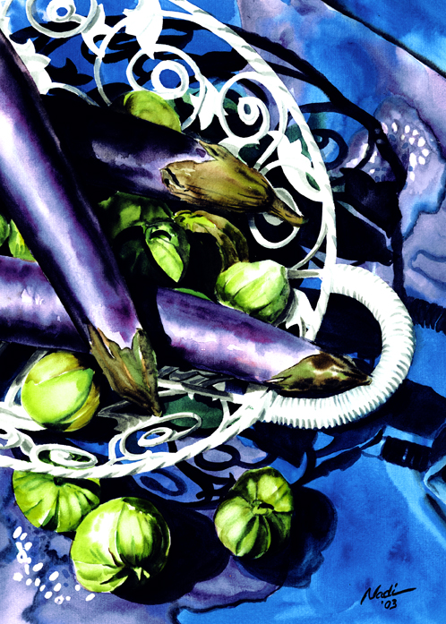 NS – Fruits and Veggies – Eggplant 9×6 © Nadi Spencer