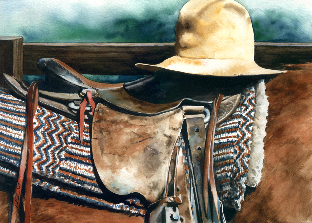 NS – Horses, Western – Janessa’s Hat 10×14 © Nadi Spencer