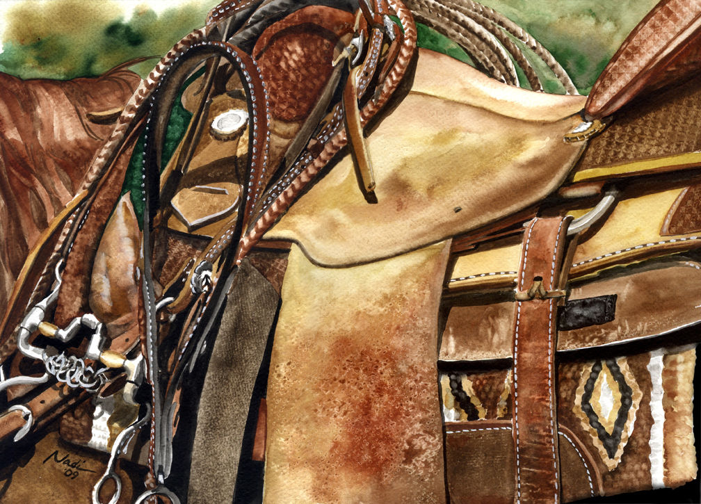 NS – Horses, Western – Saddle 10×14 © Nadi Spencer