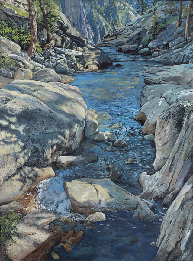 NS – Landscape, Sequoia – 23-28 Before the Plunge at Yosemite Falls 40×30 © Nadi Spencer
