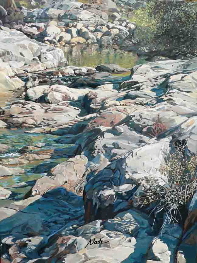 NS – Landscape, Three Rivers – 14-96 Summer Creek 24×18 © Nadi Spencer
