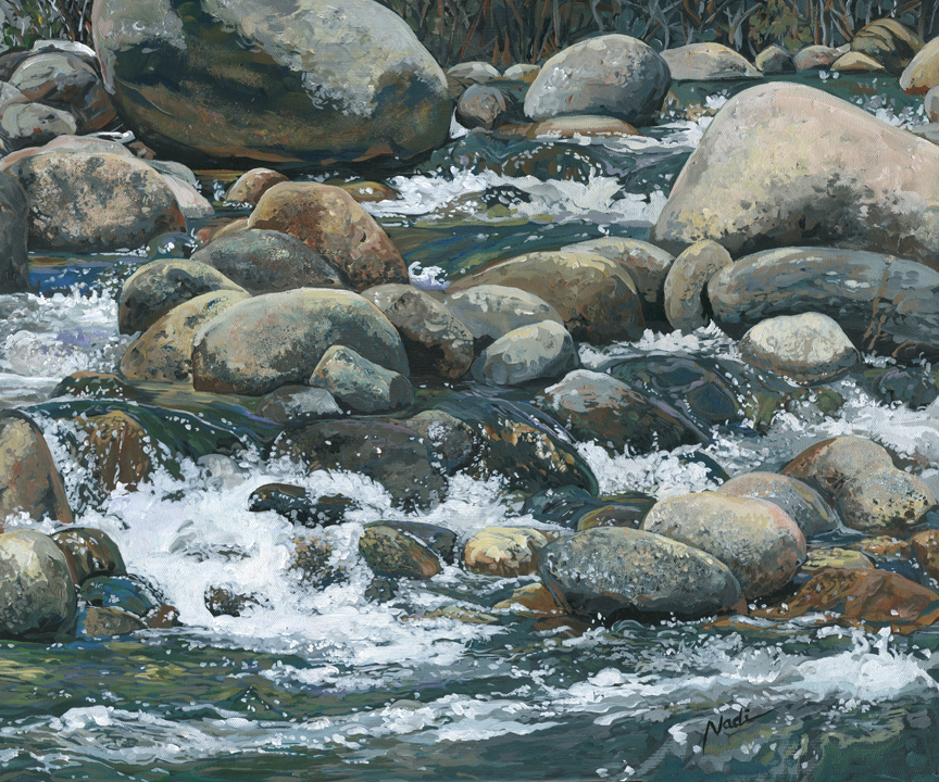 NS – Landscape, Three Rivers – 15-116 River at Sierra Subs 14×16 © Nadi Spencer