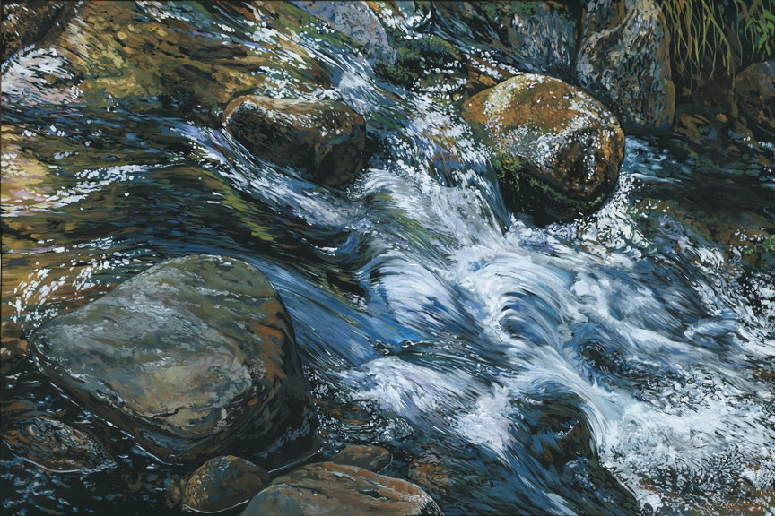 NS – Landscape, Three Rivers – 16-54 River Water 24×36 © Nadi Spencer