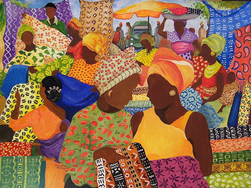 GM – African Series – Buying Cloth © Gwendolyn McShepard